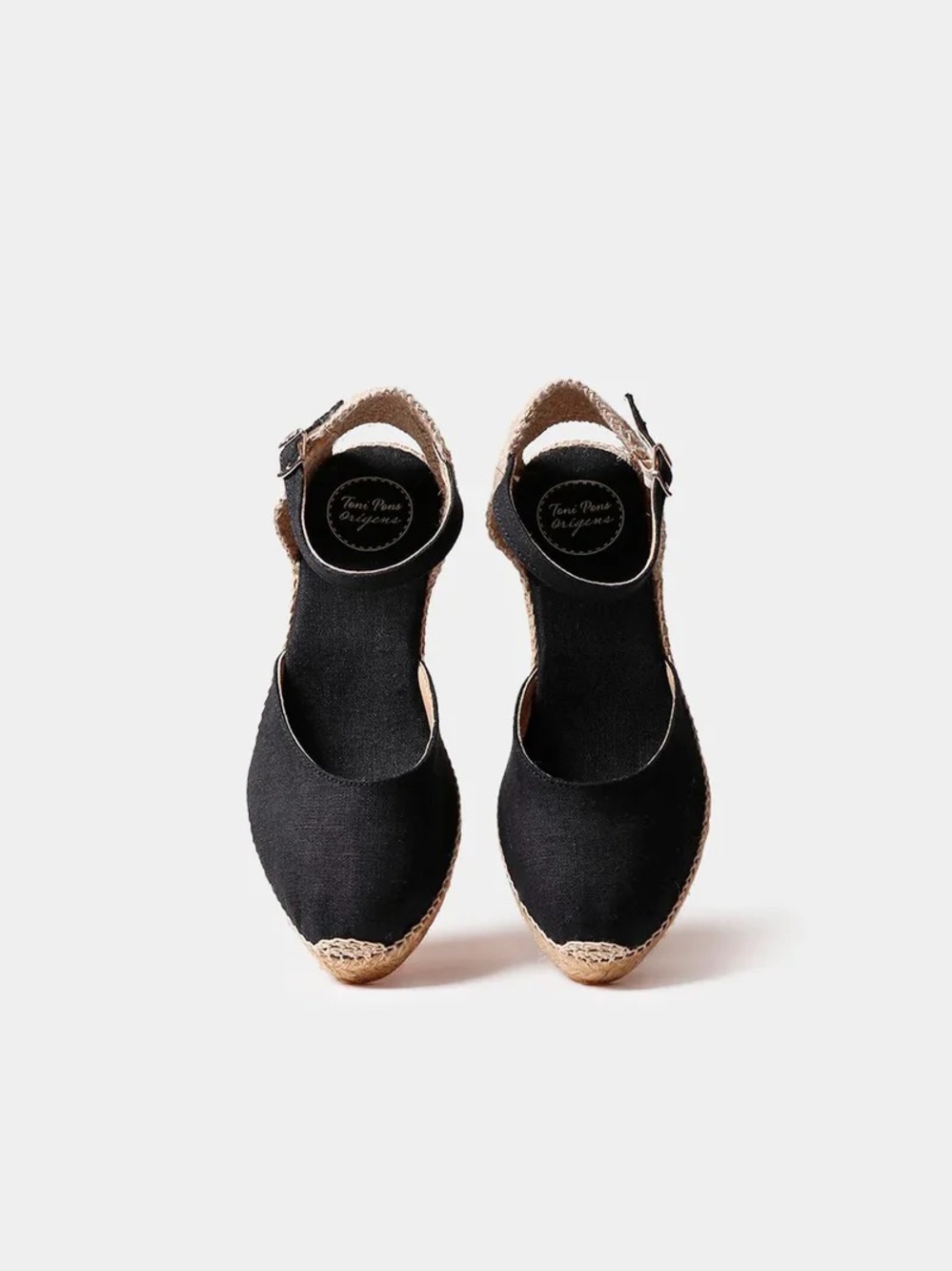 😍 NWOT Toni Pons Caldes Black Linen Espadrille Wedges EU 40/ 
9-9.5